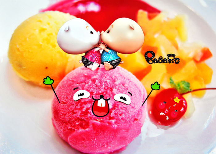 彩色零食装饰画