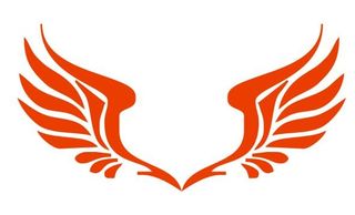 抽象翅膀不干胶