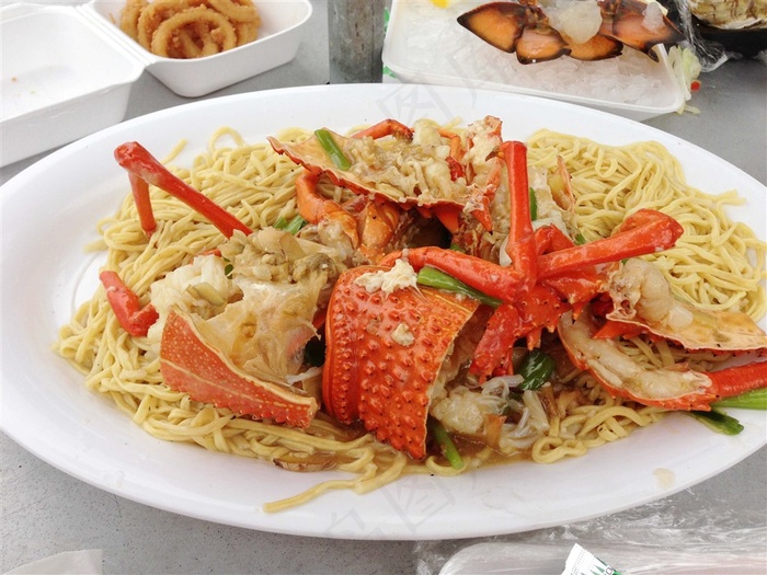 大龙虾日式海鲜拉面图片