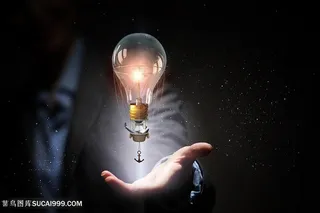 用手托起的电灯泡商务高清图片