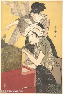 喜多川歌磨唯美日式妇女插画 喜多川歌磨唯美日式妇女插画