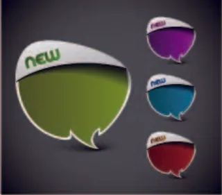 免抠彩色NEW标签