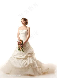 拍婚纱照性感美女