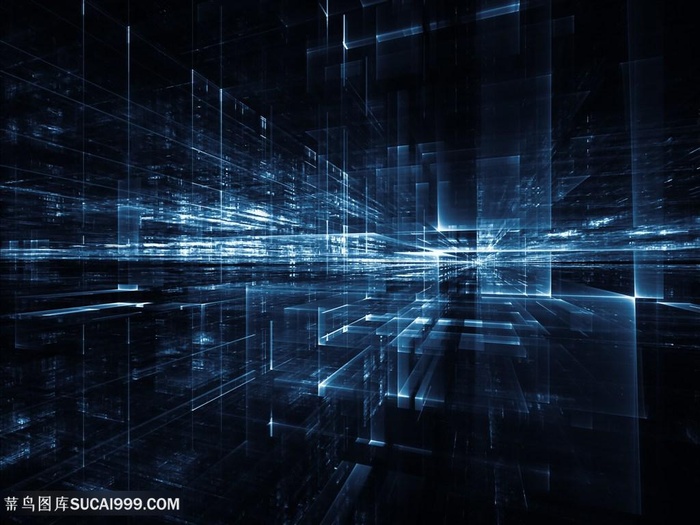质感蓝色立体科技光效背景高清