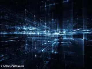 质感蓝色立体科技光效背景高清