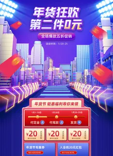 年货节电商详情页模板PSD源文件 年货节电商详情页模板PSD源文件