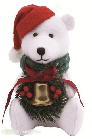 圣诞节耶诞节元素 圣诞树装饰卡通北极熊玩偶