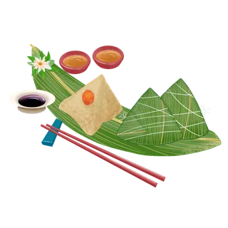 端午节粽子沾酱料免扣元素