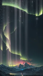 绿色极光壁纸图片