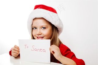 拿着纸的国外女孩