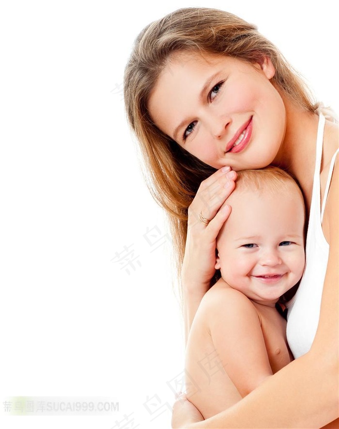 母亲和婴儿系列 - 呵护宝宝的幸福母亲