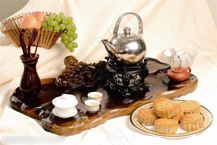中国式下午茶和月饼点心