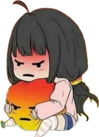 生气可爱图标简笔