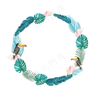 水彩插画-花环2 水彩插画-花环2