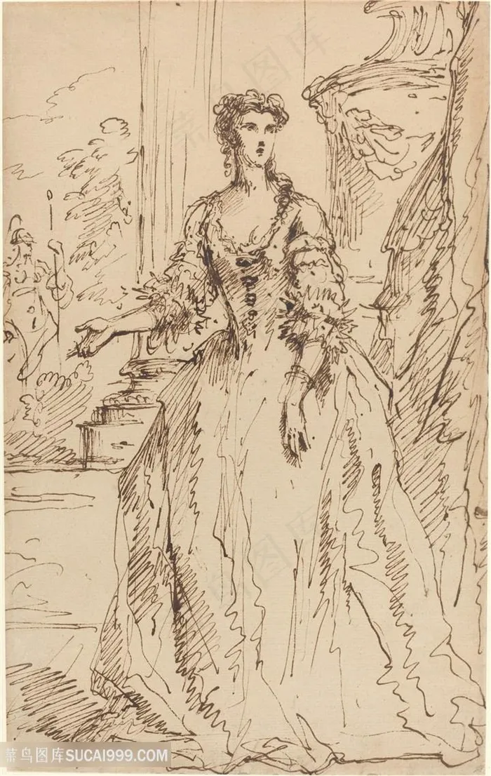 简约唯美手绘女士装饰画挂画