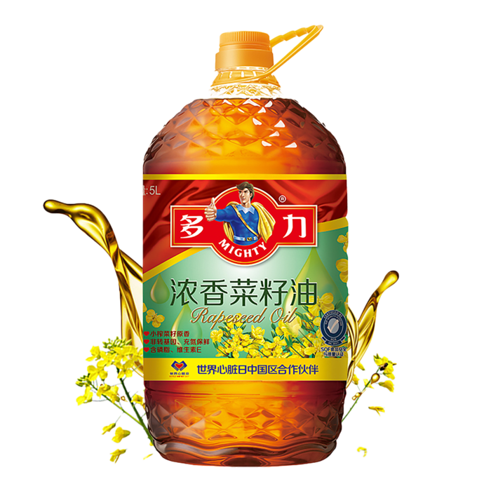 多力浓香菜籽油2.5升超市商品白底图免抠实物摄影png格式图片透明底