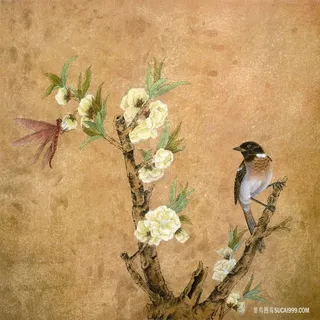 花鸟唯美中式画