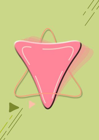 粉色绿色几何图形画册封面背景图