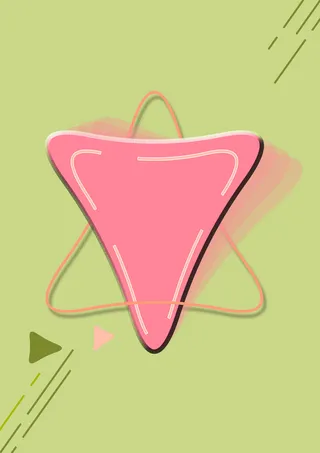 粉色绿色几何图形画册封面背景图