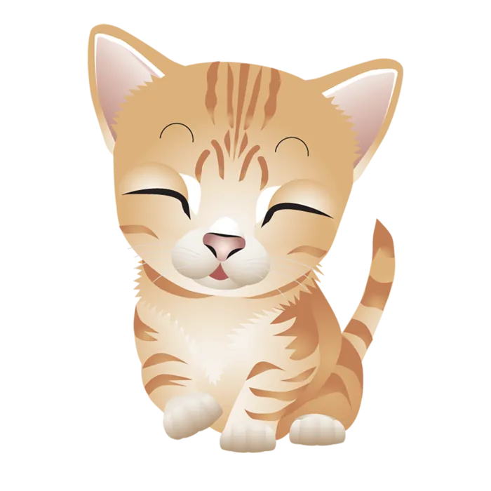 小猫橘色卡通