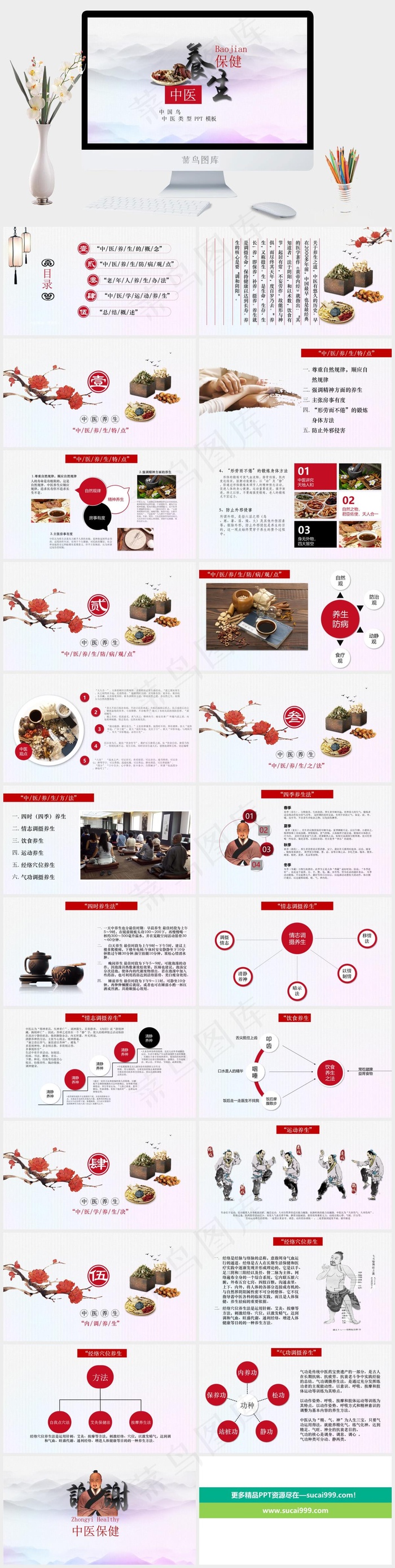 中药中医治病PPT模板ppt模版