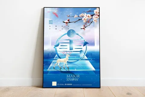 大雪 大雪节气创意海报