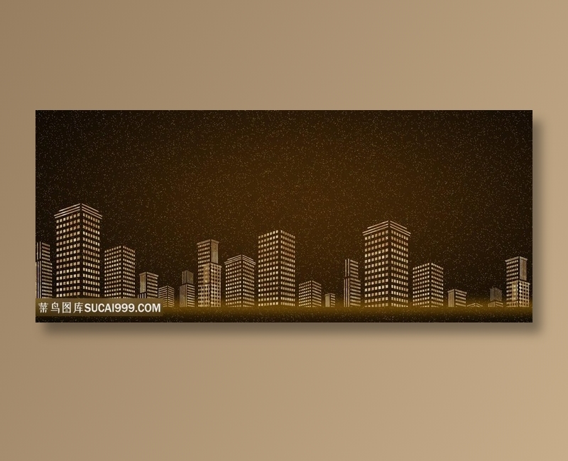 金色建筑大气背景图