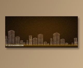 金色建筑大气背景图