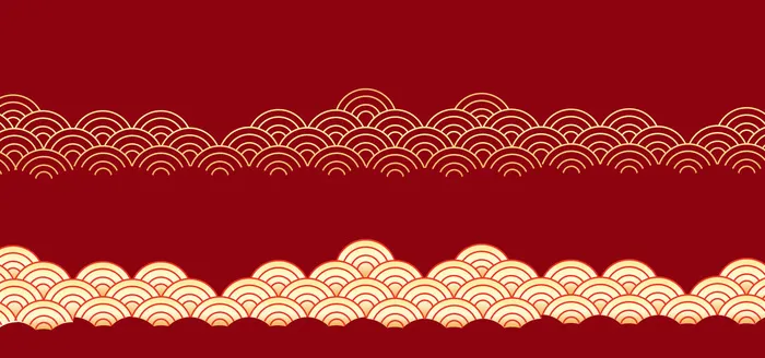 中国风古典传统图案边框纹理祥云灯笼装饰线条PSD背景素材psd模版下载