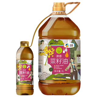 中粮初萃菜籽油5升 (3)超市商品白底图免抠实物摄影png格式图片透明底