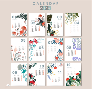 2023日历 2023年挂历 兔年日历 