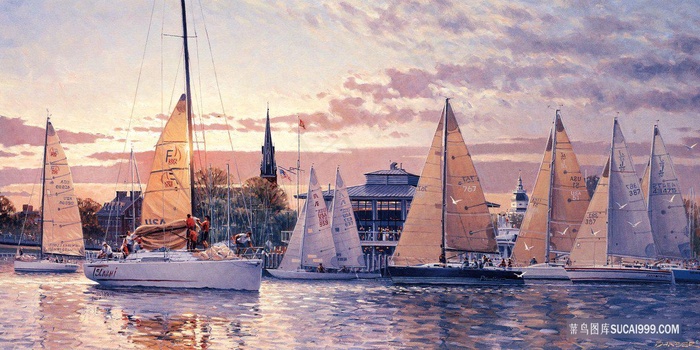 船高清油画风景画