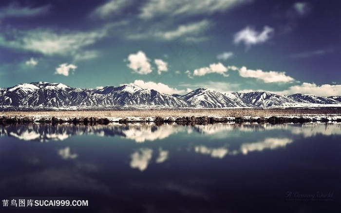 湖畔美景风景画壁纸