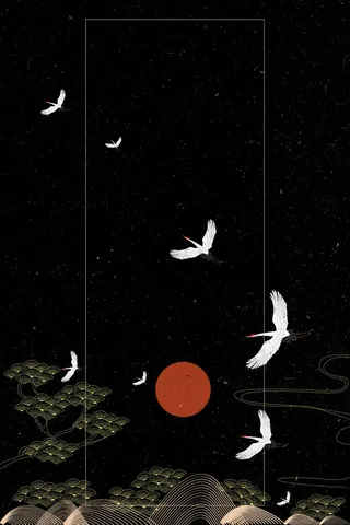 中式古典国潮来袭海报展板宣传背景图PSD设计PS模板素材