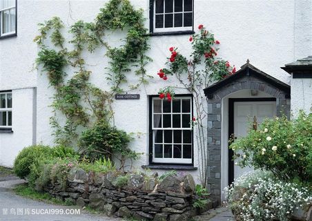 中式徽派建筑风景画