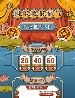 年货节电商详情页模板PSD源文件