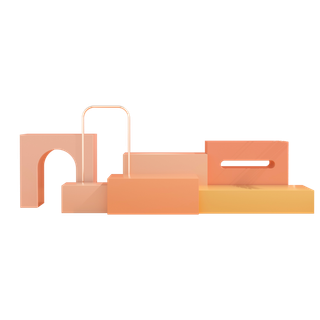 3D展台素材免扣产品展示台PNG