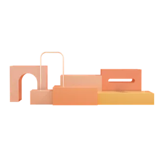 3D展台素材免扣产品展示台PNG