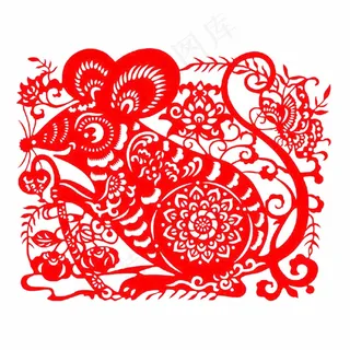 鼠年剪纸 剪纸风元素 鼠年剪纸 剪纸风元素