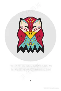 矢量鸟水彩插画