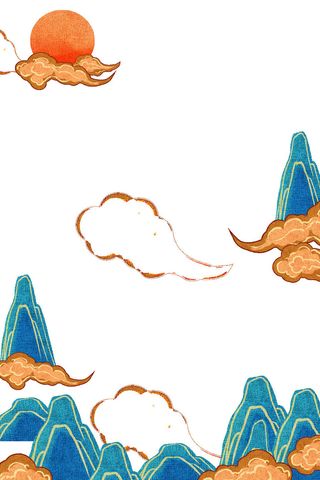 中式古典国潮来袭海报展板宣传背景图PSD设计PS模板素材