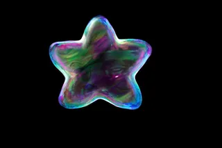 渐变泡泡五角星泡泡高清图片