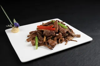 川菜湘菜高清菜谱 茶树菇炒牛柳0