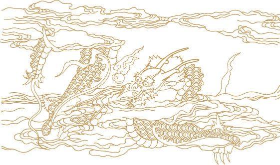 传统中国风古典宫廷龙凤吉祥喜庆图案图腾纹样矢量图设计素材