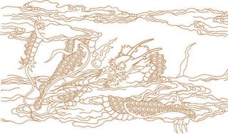 传统中国风古典宫廷龙凤吉祥喜庆图案图腾纹样矢量图设计素材