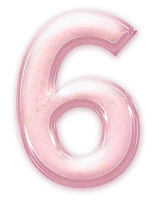 立体数字六水晶字6