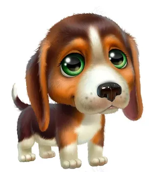 可爱的卡通狗高清图片素材