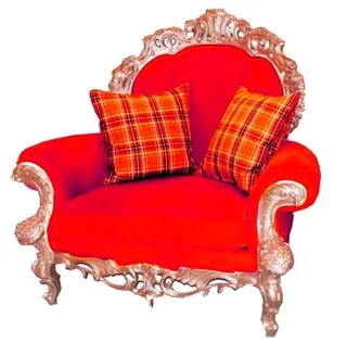 红色扶手椅 PNG免抠