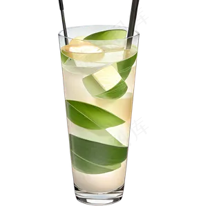 绿色手绘PNG手绘水果饮料