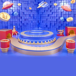 立体C4D场景电商首页主图直通车促销banner海报背景PSD素材